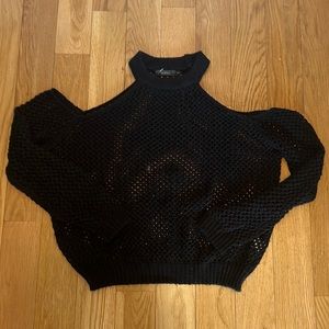 Millau crochet knit cold shoulder long sleeve